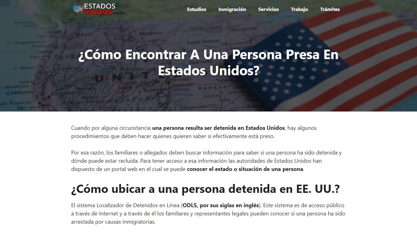 ¿Cómo encontrar a una Persona Presa en Estados Unidos?